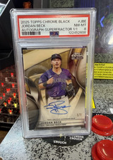 2025 Topps Chrome Black Jordan Beck Superfractor Autograph Auto 1/1 PSA 8 NM-MT