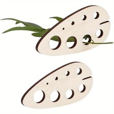 2pcs Unfinished Wood Pendants Teardrop 10x5x0.5cm Hole: 2 16mm Unpainted