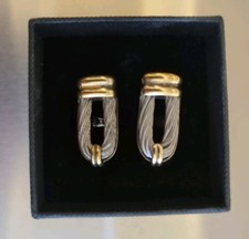 Philippe Charriol original Manschettenknöpfe Silber/Stahl  92 er Kabel-Design