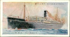 Antique 1920s SS MOLDAVIA Will s Merchant Ships Of The World Cigarette Card