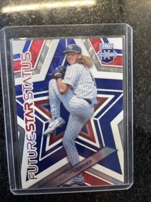 2023 Panini Elite Extr Edition  Future Star Status Rhett Lowder #FS-20 Blue /199
