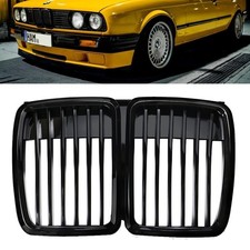 Satz Sport Kühlergrill für BMW 3er E30 passend in hochglanz Schwarz alle Modelle