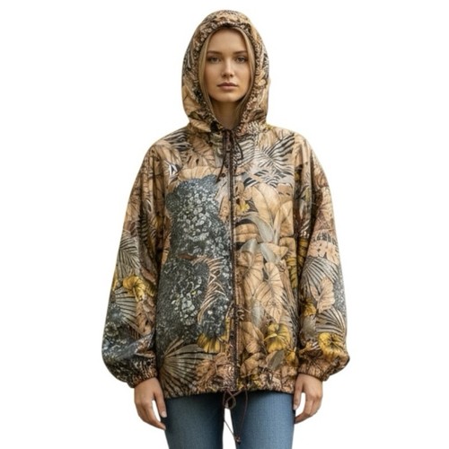 Vintage 1980s Salvatore Ferragamo Jungle Jacket Oversized Camouflage Windbreaker