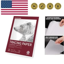 Bachmore 9”x12” Artist’s Tracing Paper Pad, 75 Sheets – Translucent Tracing P...
