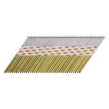 Senco Collated Framing Nail, 3-1/2 in L, 10.3 ga, Bright, Flat Head, 34 Degrees,