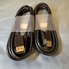Lot of 2 Dell OEM DisplayPort DP Cable Male to Male Black Hi-Speed Monitor Cord