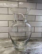 LARGE CLEAR GLASS VASE 10.5 TALL Perfect for Big Bouquets