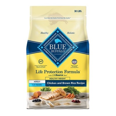 Blue Buffalo Life Protection Formula Healthy Weight Adult Dog Dry Food, 30 Lb