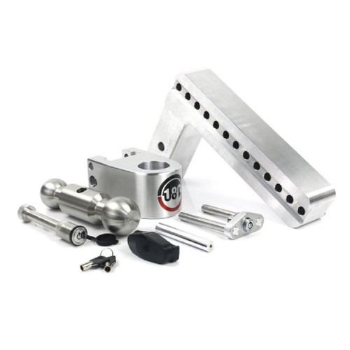 Weigh Safe 180 Turnover 10" Drop Dual Tow Ball Hitch w/ Keyed Alike Locking Pin - 第 2/6 張圖片