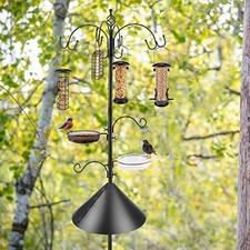 Bird Feeding Station Kit Bird Feeder Pole Wild Bird Feeder Kit with Squirrel Baf