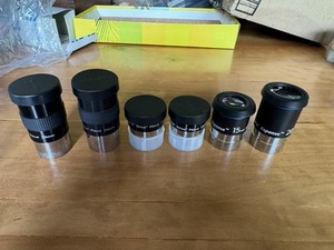 Orion Sirius Plössl And Expanse Eyepieces Two 25mm, Two 10mm, One 15mm, One 20mm