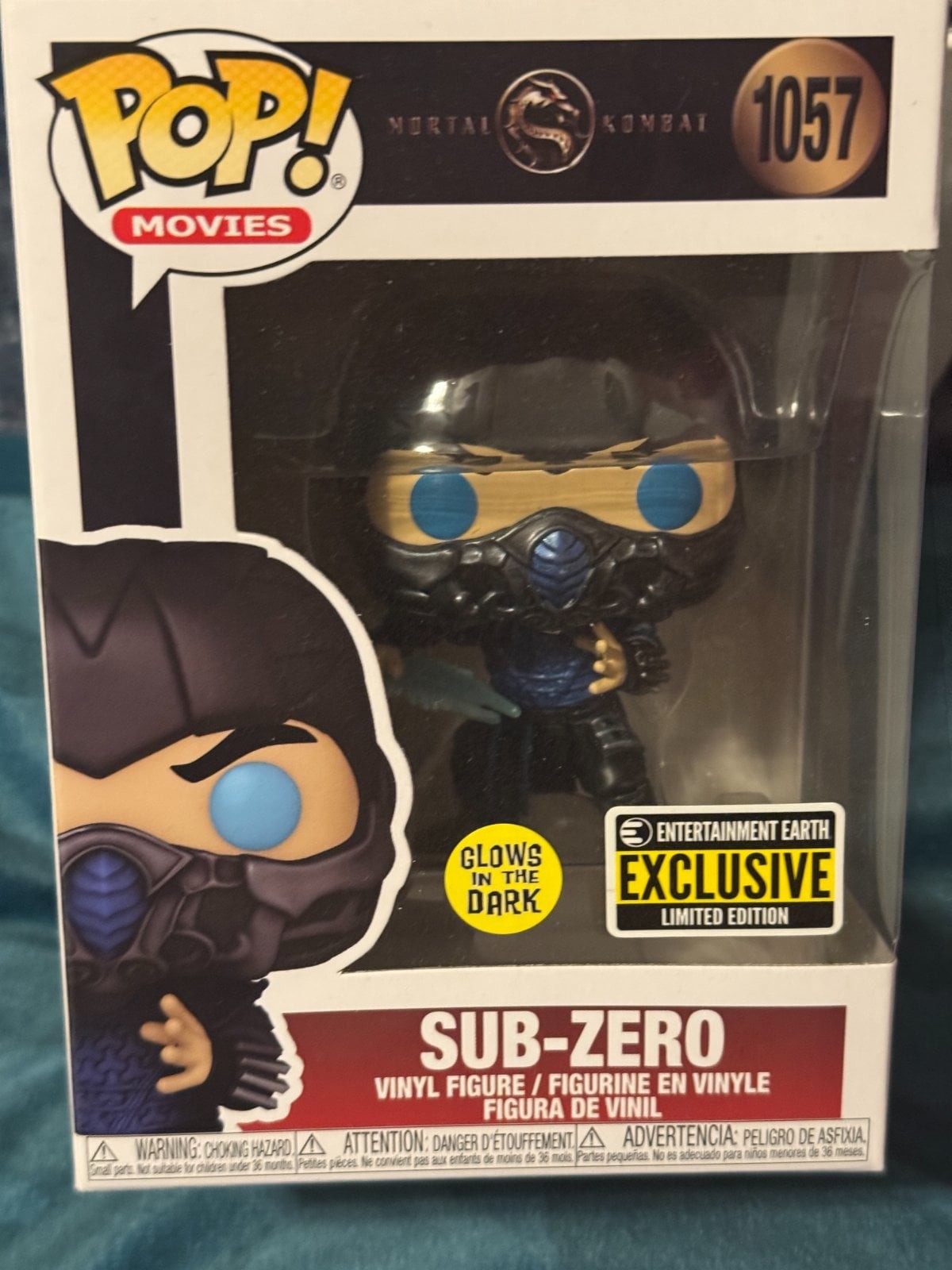 Funko Pop Movies Mortal Kombat Sub-Zero #1057 GITD Entertainment Earth Exclusive