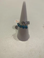 Split The Sky For Us Both Rg30686 Bomb Party Ring Turqoise Magnesite CZ size 6