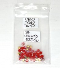 Needlepoint Red Crystal Beads For Melissa Shirley MSD Holly Hearts 2042