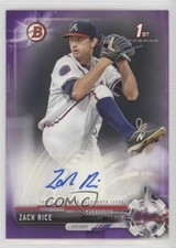 2017 Bowman Retail Prospect Auto Purple 236/250 Zach Rice #PA-ZR Auto 1e5