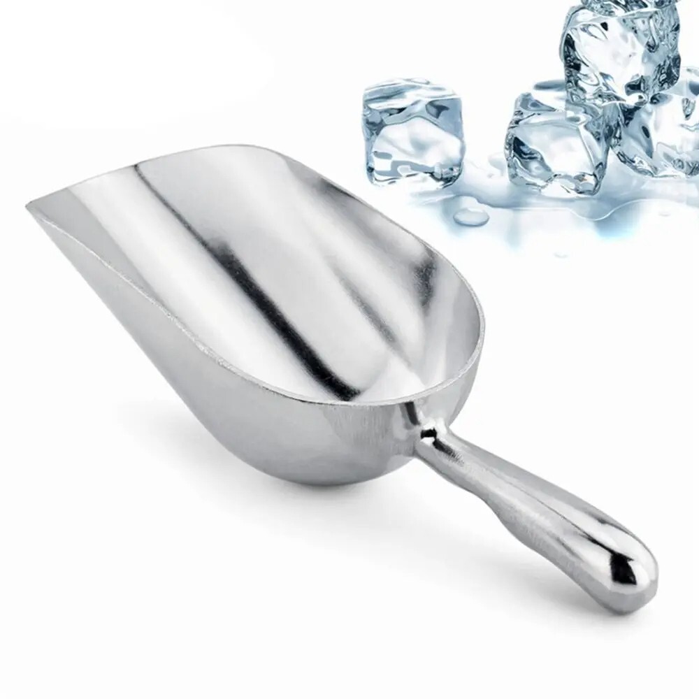 Stainless Steel Ice Scoop Medium Metal Food Candy Scoop For Kitchen Bar Party
