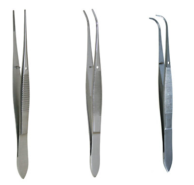 SURGICALUSA Micro Tweezers 3-Piece Kit – Fine Watchmaker, Hobby, Craft – Stainless Steel