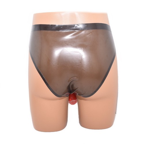 Latex Slip mit Kondom Hodensack 0,4 mm hand made Size:XL(869) - Bild 5 von 6