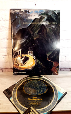 Planisphere Latitude 42 N. Halley's Comet Literature 1987 Astronomical Calendar