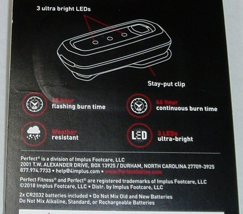 New Perfect Safety Light Flasher 3 LED Stay Visible Walking Running Cycling - Picture 7 of 7