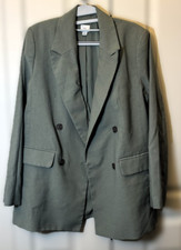 A NEW DAY Women's Casual Green Oversized Rayon Blend Blazer Size S