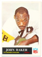 1965 Philadelphia #142 John Baker Pittsburgh Steelers Genuine Sharp Corners EX