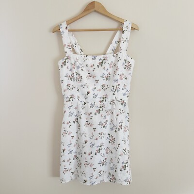 Reformation Brigitte Linen Dress Carine Floral Womens 12 Cottage Core  Coquette | eBay