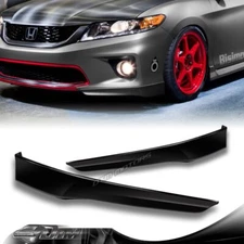 For 13-15 Honda Accord Coupe/2DR HFP-Style Black Front Bumper Spoiler Lip 2pc