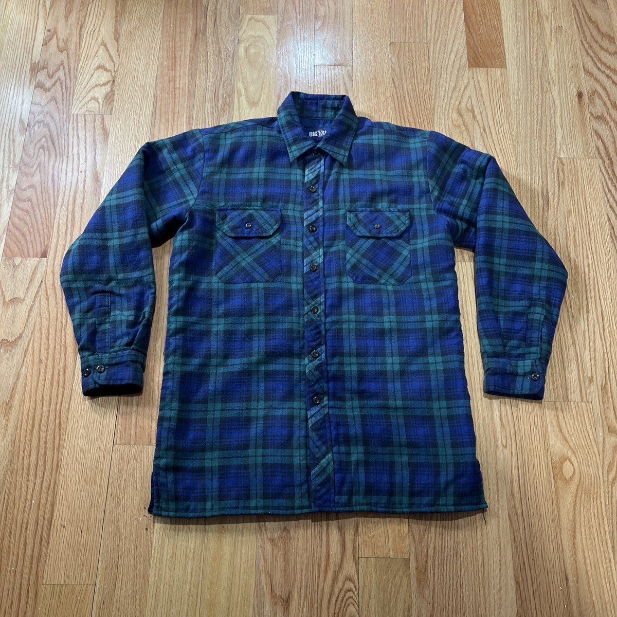 90s Big Yank Quilted Lining Flannel Shirt Jacket Medium Workwear 