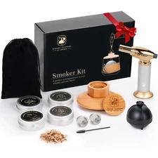 Cocktail Smoker Kit – Drink Smoker Bartender Kit with Torch, Sphere Ice Mo