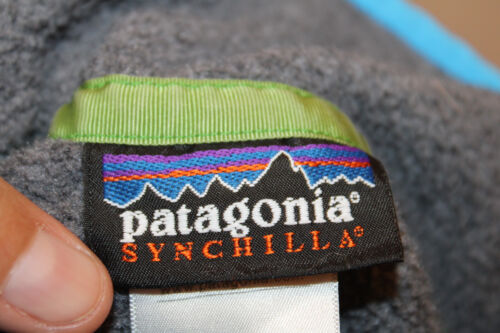 PATAGONIA Synchilla 1/4 Snap-T Pullover Fleece Jacket Light Gray Blue Large - Picture 4 of 6