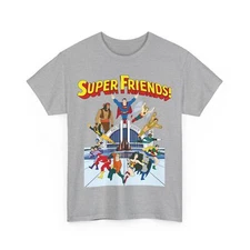 Super Friends T-Shirt - DC Hanna-Barbera - Superman, Wonder Woman, Black Vulcan