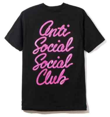Anti Social Social Club Cursive T Shirt Black Size XL