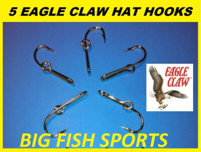 5 EAGLE CLAW HAT HOOKS Hat Pin/Tie Clasp GOLD PLATED FISH HOOK HAT PINS ...