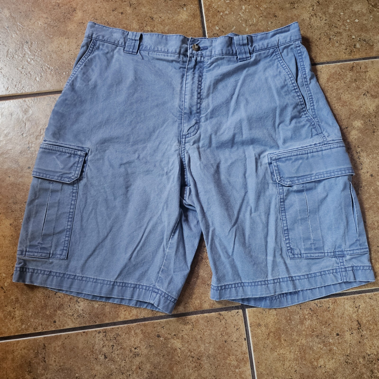 Vintage LL Bean Cargo Shorts Natural Fit Blue Cotton Outdoor