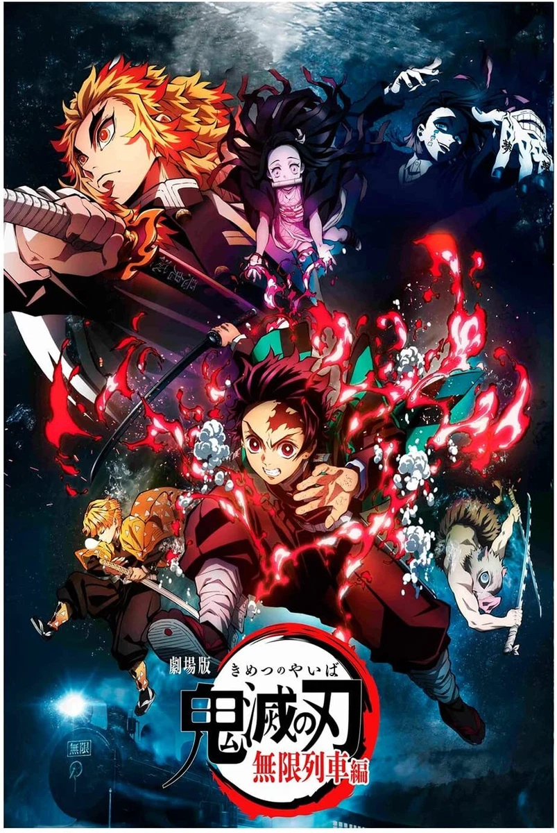 Demon Slayer Anime Poster Anime canvas, Anime cover photo