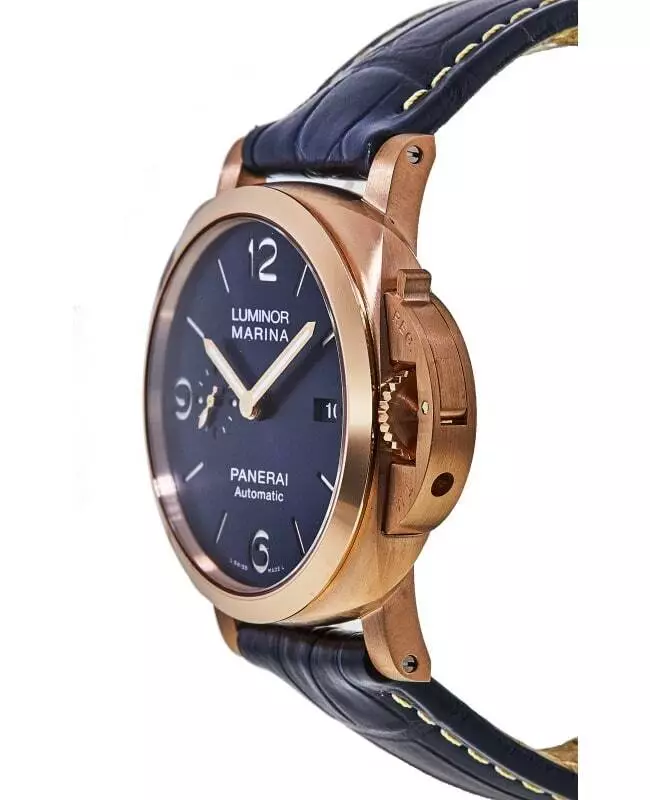 New Panerai Luminor Marina 18kt Rose Gold 44mm Blue Dial Men s