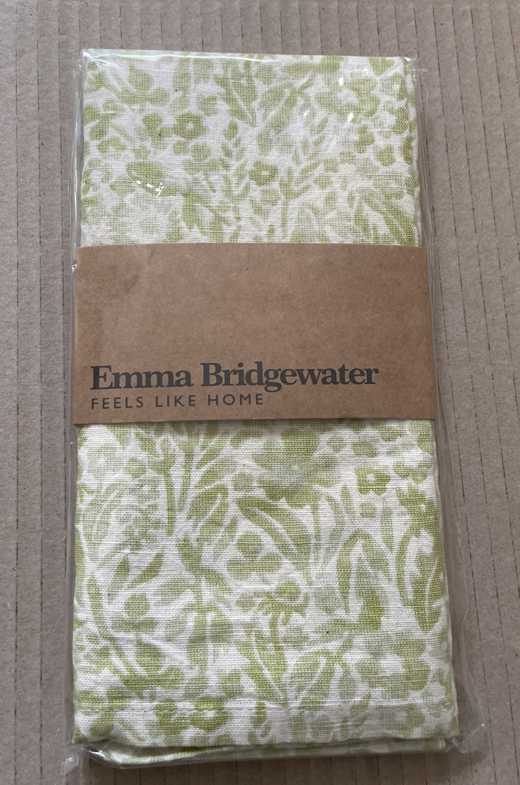 Emma Bridgewater Green Wildflower Linen Napkins /-Set of Two