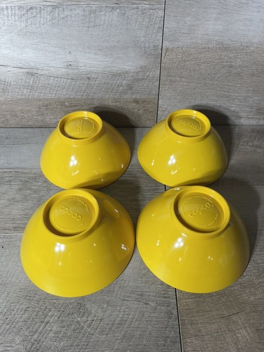 Vintage Copco Melamine Footed Cereal Soup Bowls Set Of 4 - Picture 3 of 5