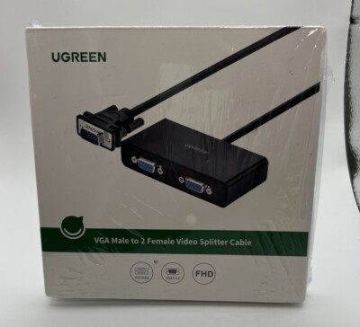 Ugreen VGA Monitor Male to 2 Female Full HD 3ft Video Splitter Cable 20918
