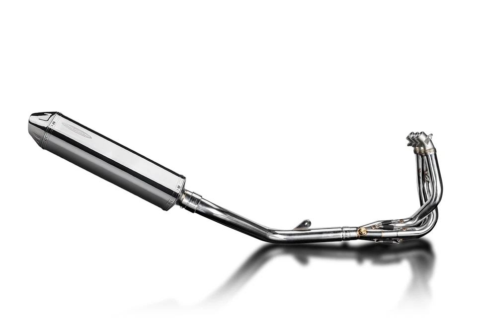 Silenciador de escape completo Triumph Daytona 675 675R 09-12 3-1 17" tri-ovalado de acero inoxidable Foto 2 de 4