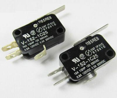 100pcs  V-152-1C25 SPDT Thermosetting Case Miniature Basic Micro Switch