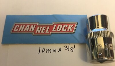 CHANNELLOCK  10 mm  x 3/8'' DR  METRIC  SOCKET  12 Point Free  USA  Shipping