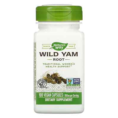 Nature's Way Wild Yam Root 425 mg 100 vegane Kapseln - für die Gesundheit von Frauen