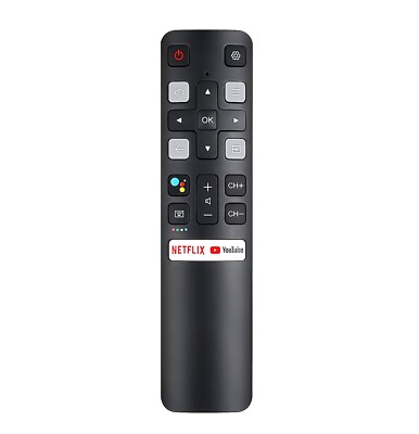 RC802V FNR1 Android TV Remote Voice Control Netflix & YouTube Buttons for TCL