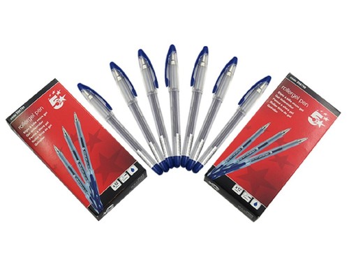 24 x PLUMAS TINTA GEL RODILLO RODILLO AZUL CALIDAD RÁPIDO - Imagen 6 de 6
