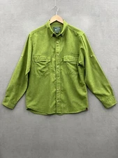 Woolrich Men’s Medium Button Up Shirt Long Sleeve Green
