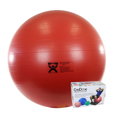  CanDo Inflatable Exercise Ball ABS Extra Thick - Red - 30'' (75 cm), Retail Box