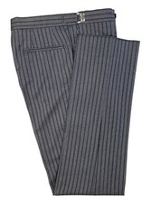 New Boys Grey Hickory Striped Pants Flat Front Morning Dress 18" Waist