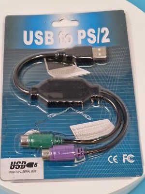 USB auf 2 x PS/2 Adapter PS2 Buchse Tastatur und Maus Adapter Splitter Konverter